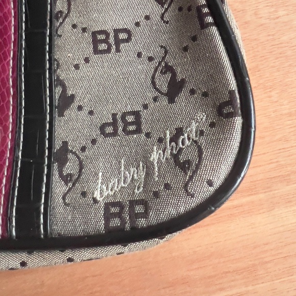 Baby Phat Y2K canvas signature shoulder bag baguette crescent lion head *flaw* - Picture 4 of 11